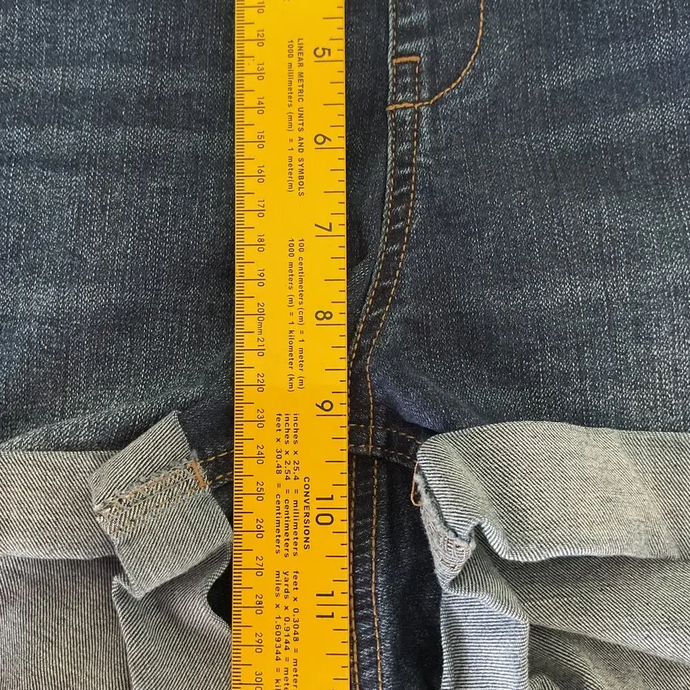 Blue Spice Dark Wash Denim Shorts Overalls Juniors 13